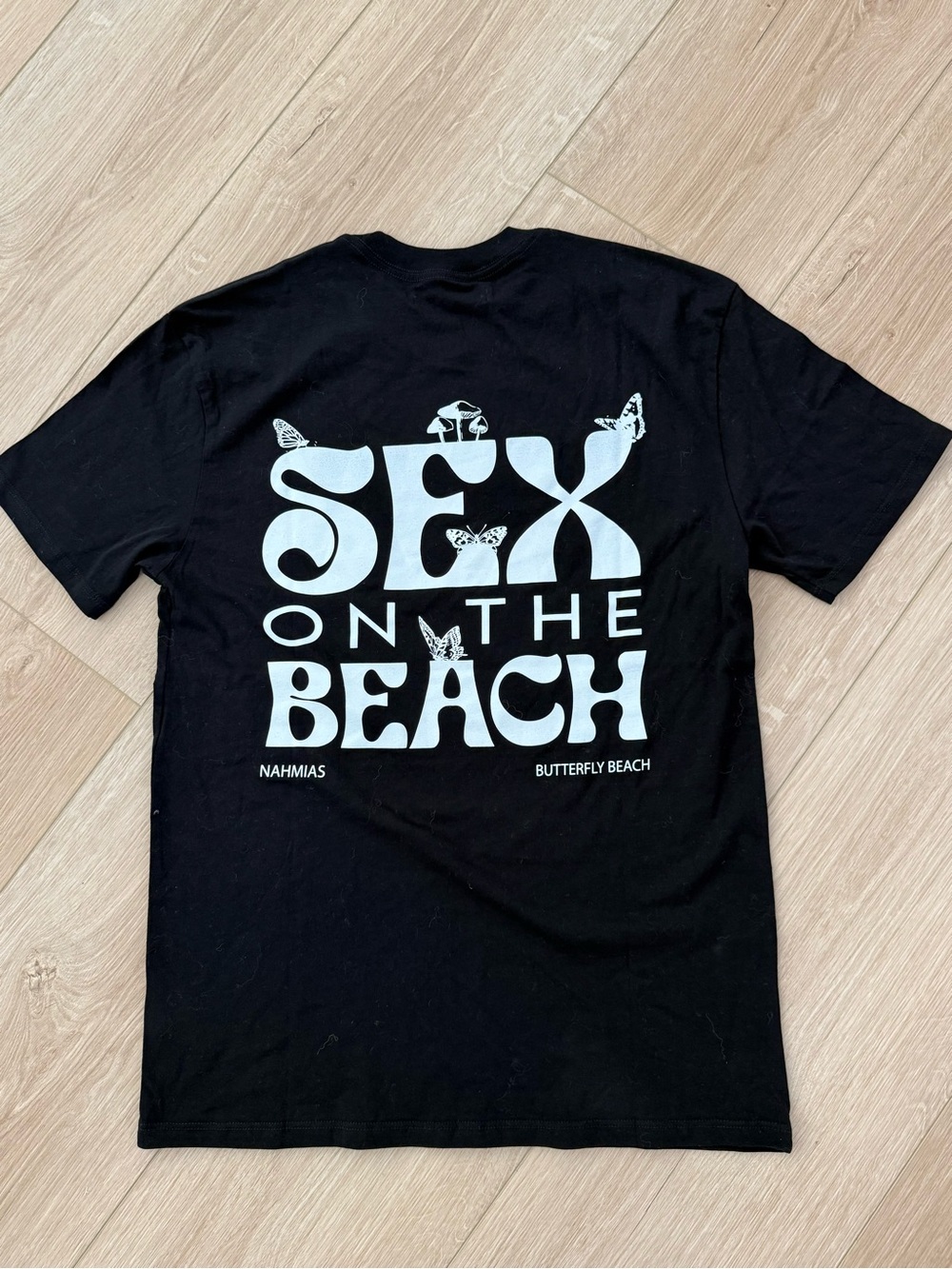 Nahmias Black Beach Graphic Logo T-Shirt